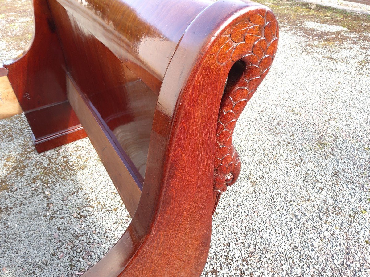 Pair Of Restoration Period Swan Neck Beds-photo-2